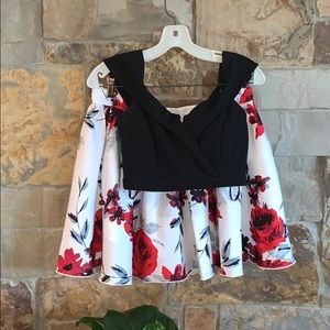 Speechless 2 piece floral formal/HOCO/prom dress